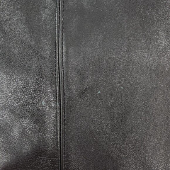 Mephisto Vest Womens Small Black Leather Lace Up Motorcycle Biker Open Front - Picture 11 of 11